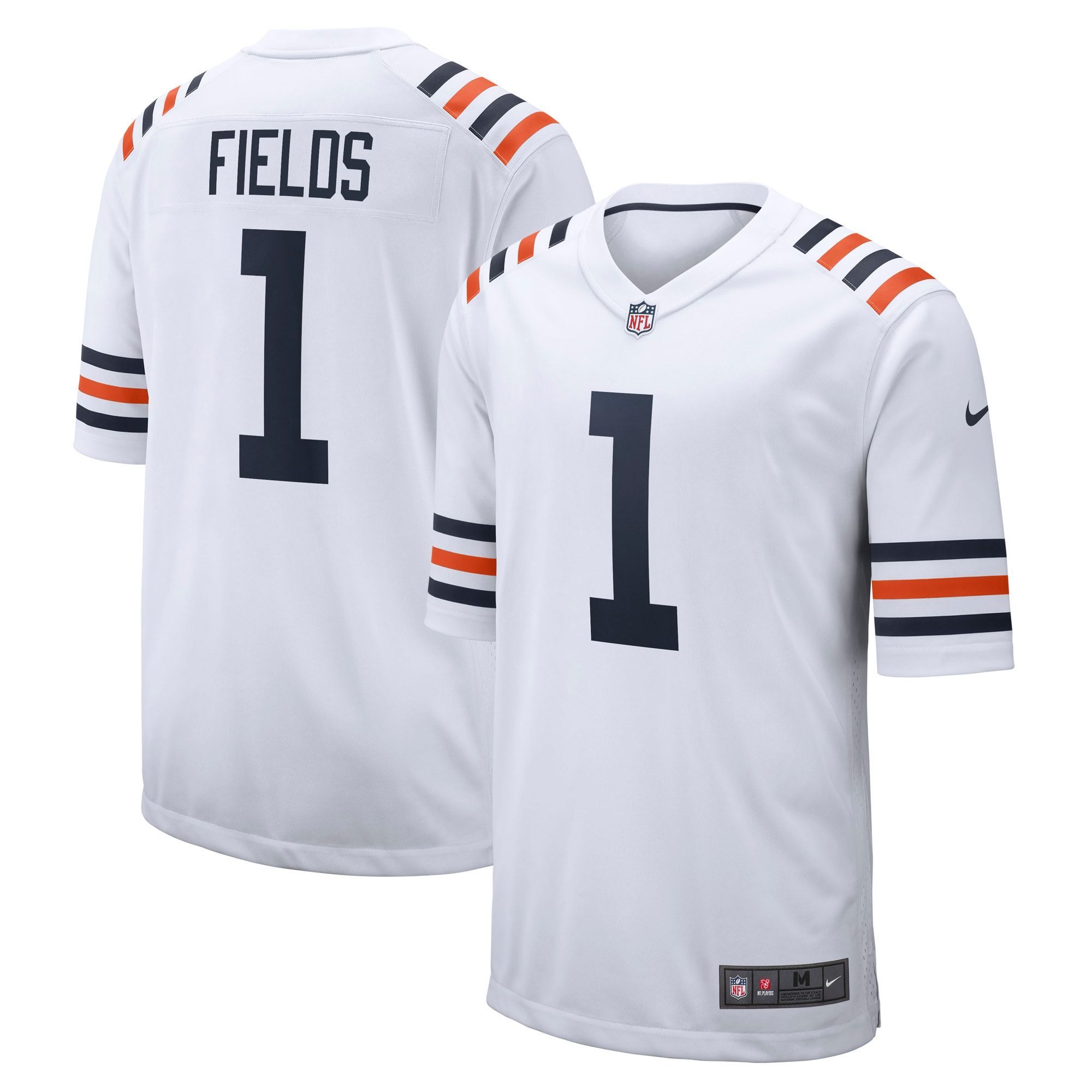 Chicago Bears Justin Fields White 2021 NFL Draft First Round Pick Alternate Classic Game Mens Jersey Gift For Bears Fans