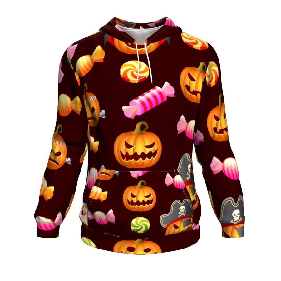 Candy Sweet Halloween Hoodie Over Print