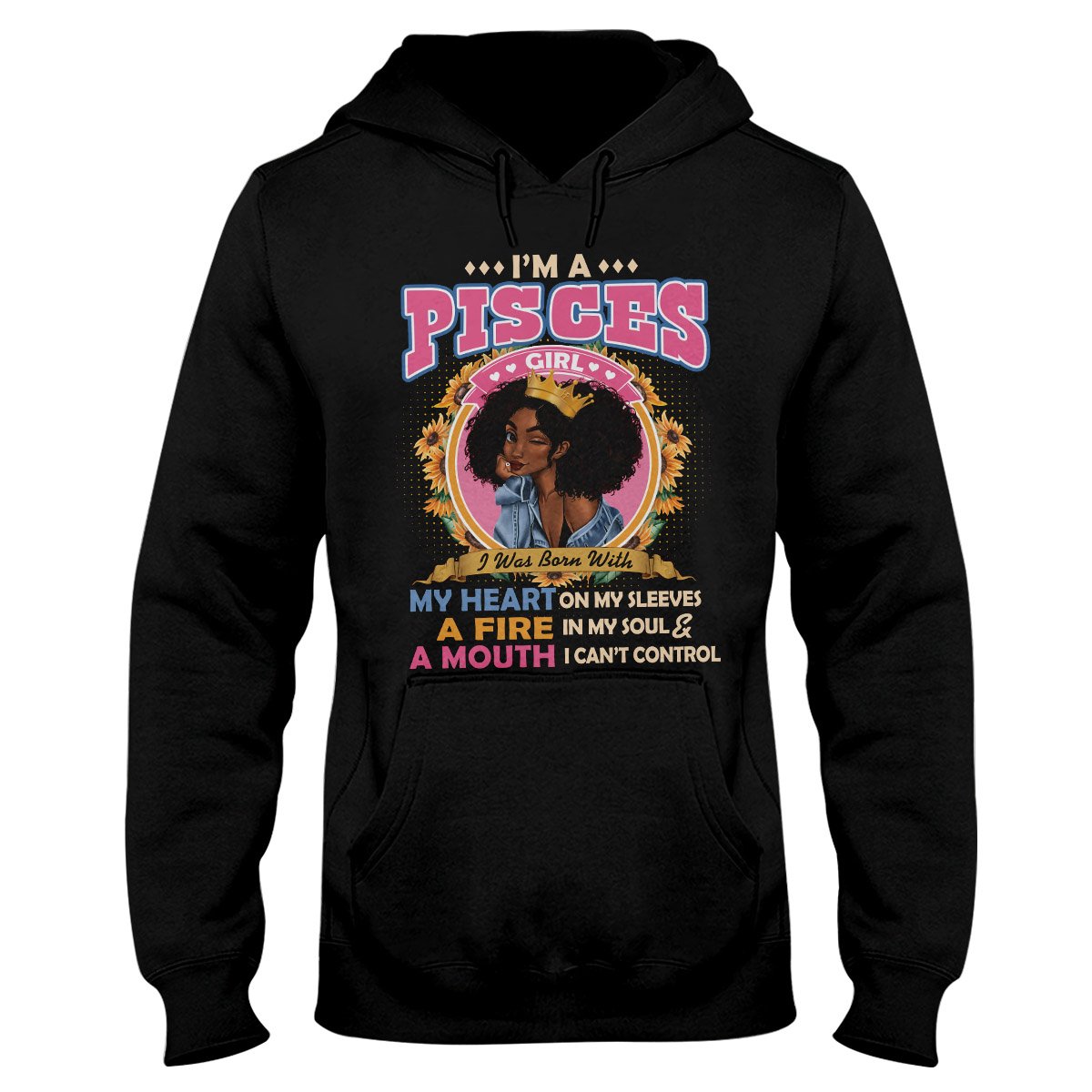 Black Queen Im A Pisces Girl Ez13 1609 Hoodie