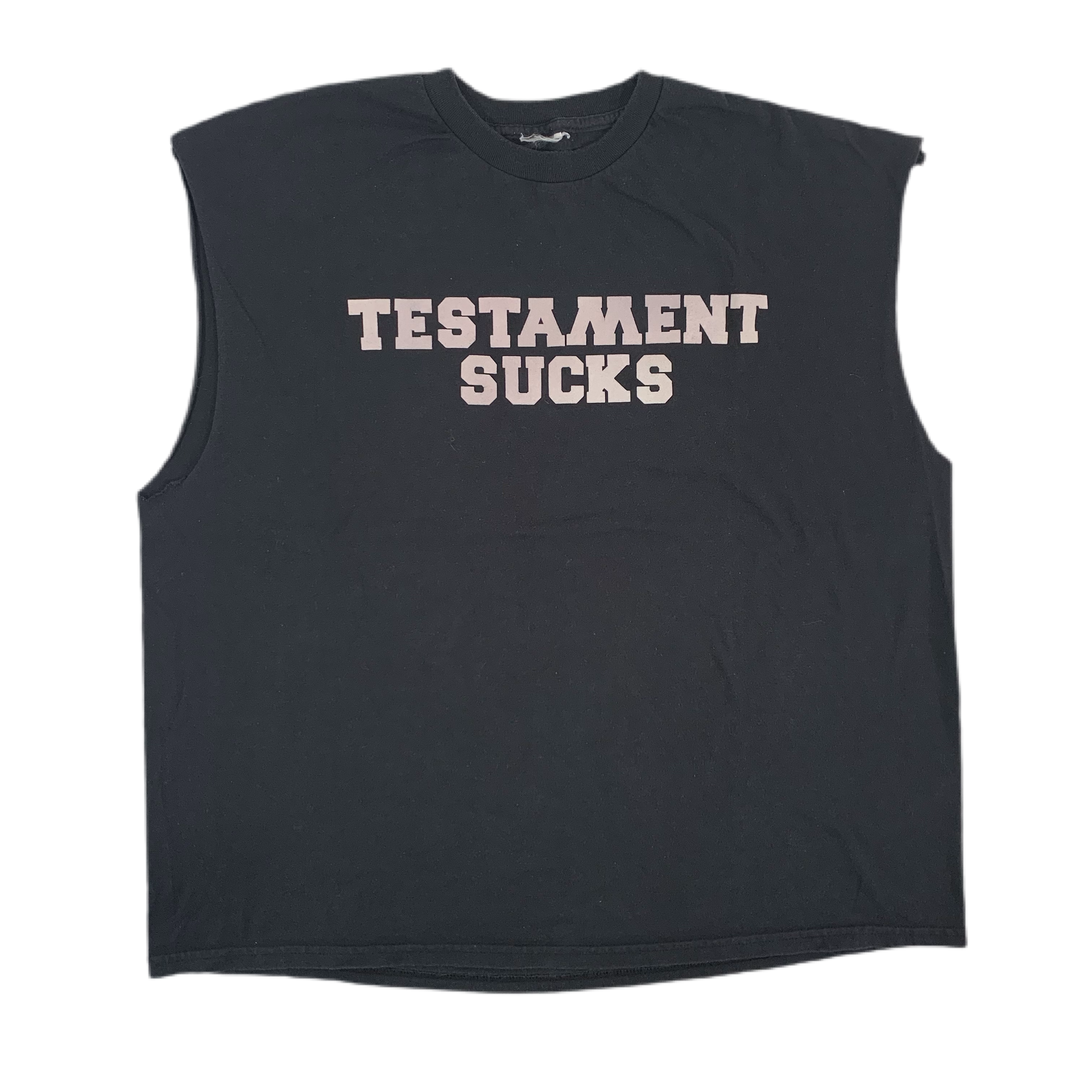 Vintage King Fowley “Testament Sucks” Sleeveless Felt T-Shirt