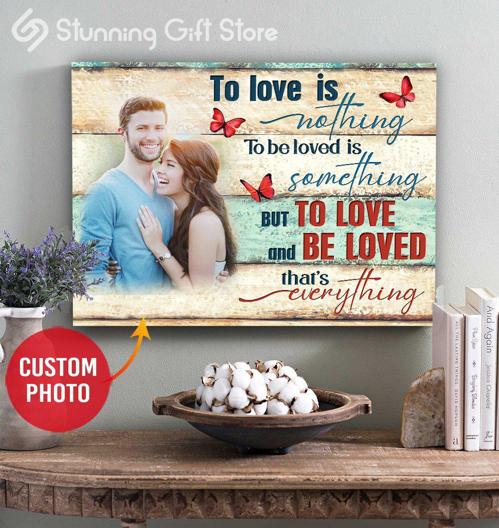 Stunning Gift Custom Canvas Custom Photo Butterfly Wall Art Gift Idea For Couple Wedding Anniversary