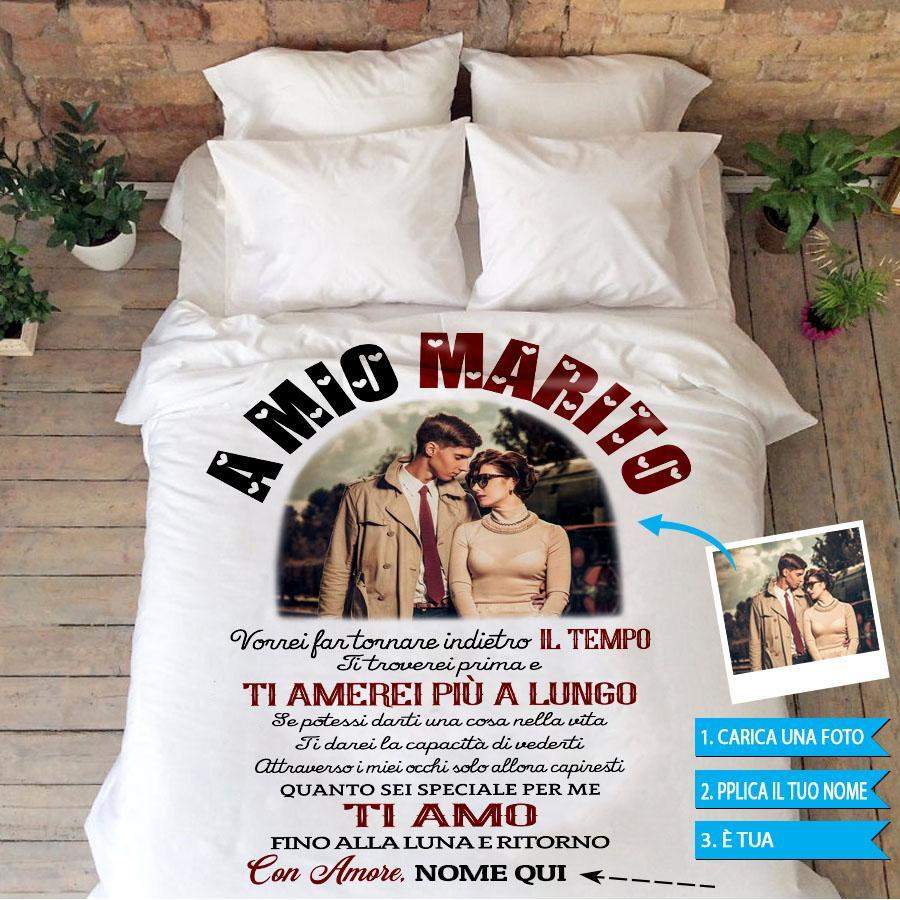 A Mio Marito –  Photo & Customized Cozy Blanket