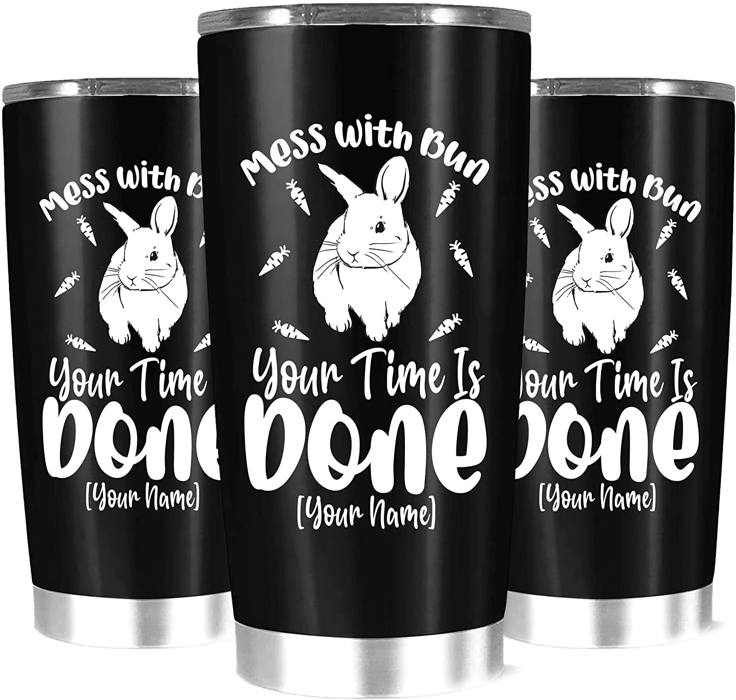 Personalized Tumbler Cute Art Rabit Watercolor Bunny Tumbler Design For Friend Unique Birthday Gift 20 30 Oz Stainless Steel Tumblers Gifts For Men Women Dad Mom On Birthday And Valentine Day