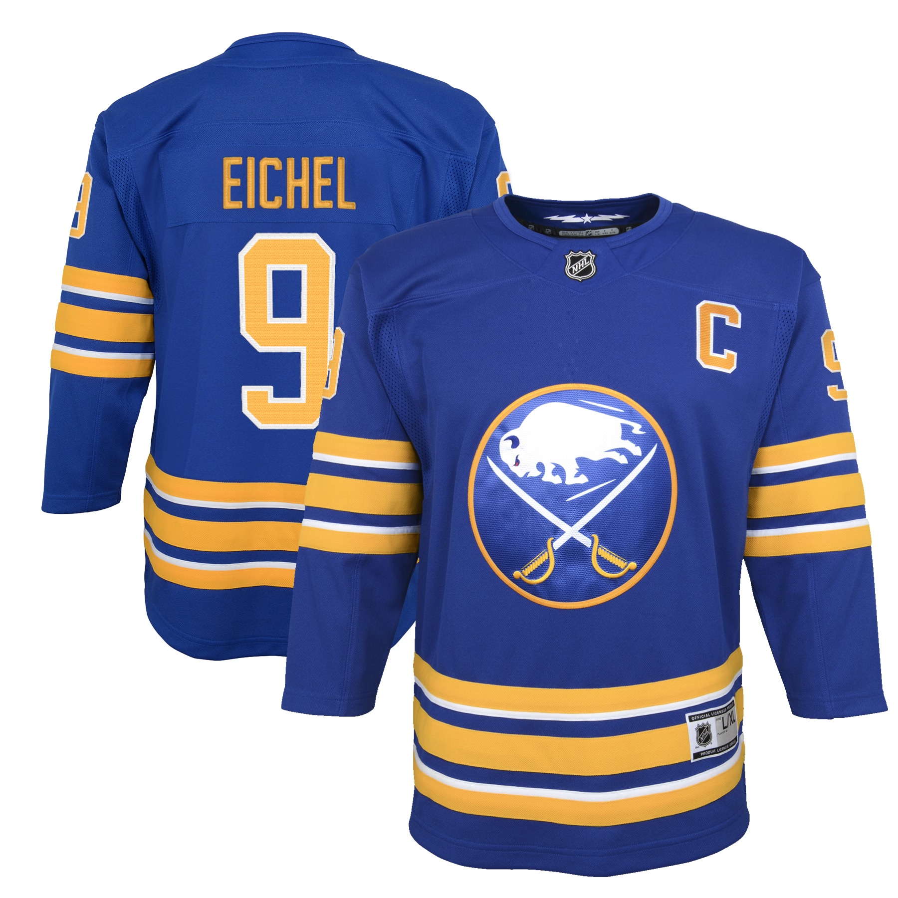 Youth Buffalo Sabres Jack Eichel Royal Home Premier Player Jersey