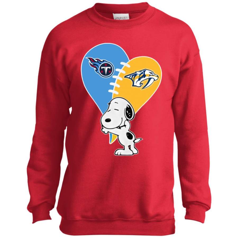 Titans Vs Predators Snoopy Youth Kids Sweatshirt