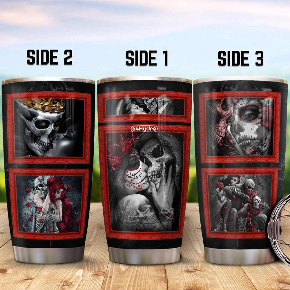 Skull Couple Photo Wall Hlmz0208005Z Stainless Steel Tumbler