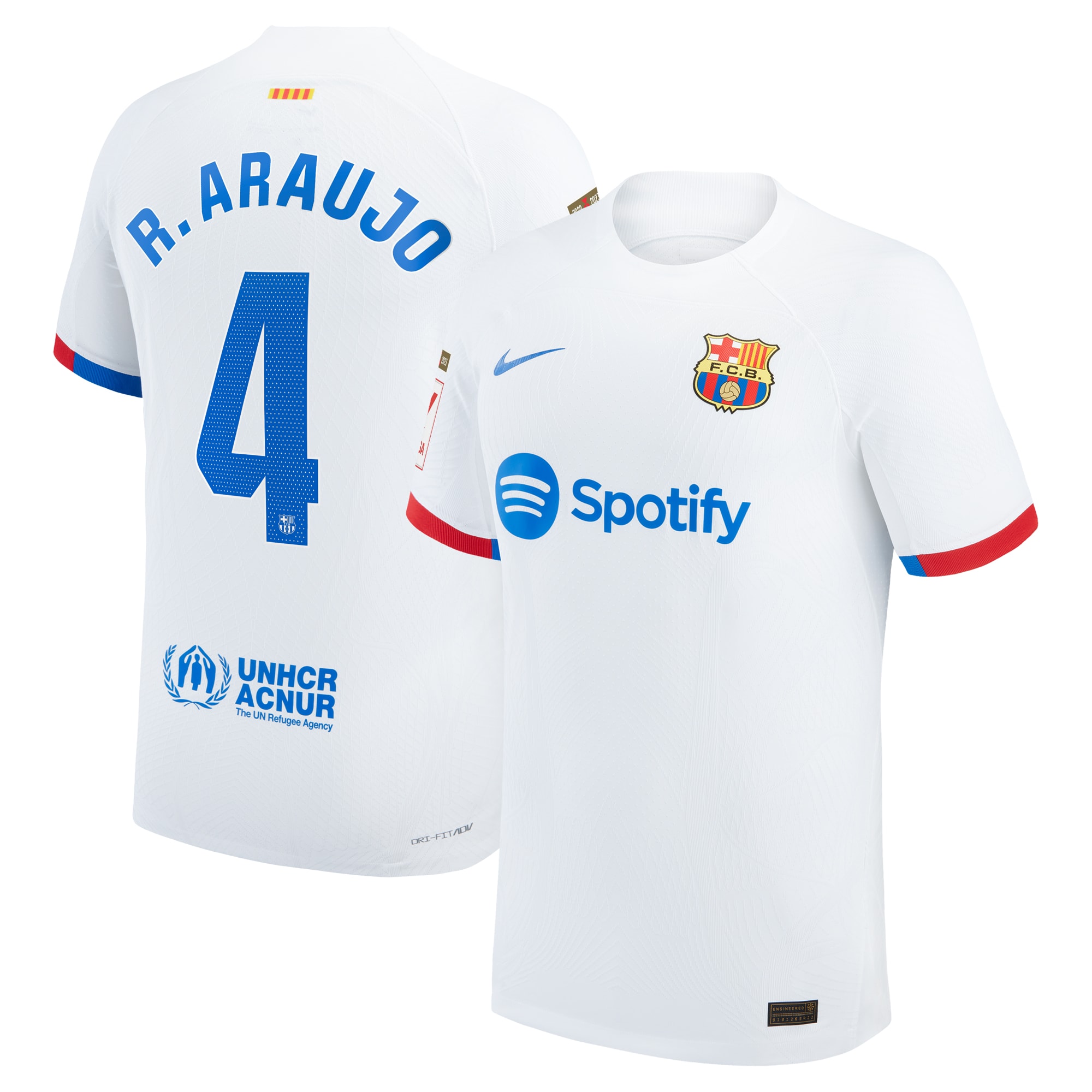 Ronald Araujo Barcelona 2023/24 Away Authentic Jersey – White