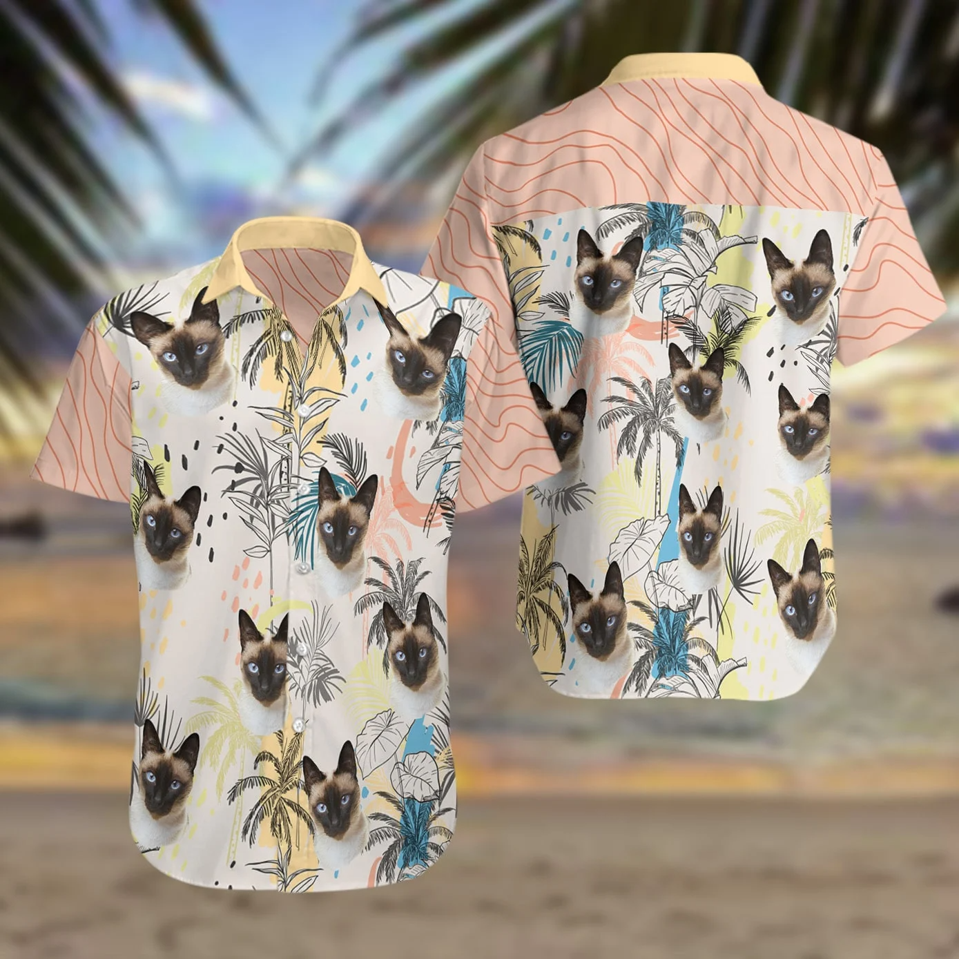 Siamese Cat Hawaii Shirt For Men Women Ha542