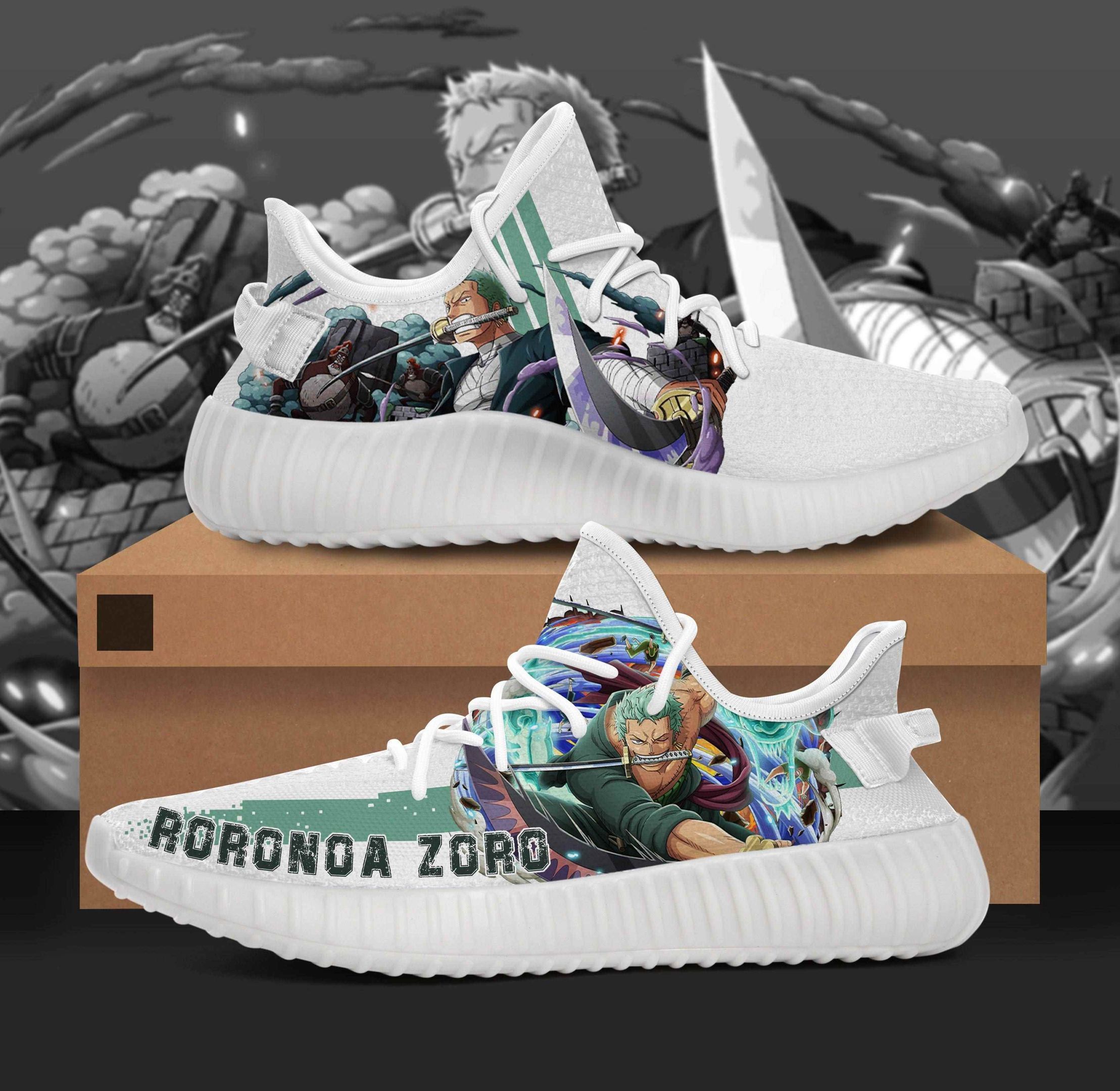 Zoro Character One Piece Anime Yeezy Boost Shoes Sport Sneakers – Yeezy Shoes