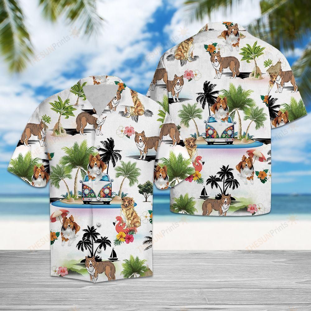 Shetland Sheepdog Vacation Hawaiian Shirt Ha58069