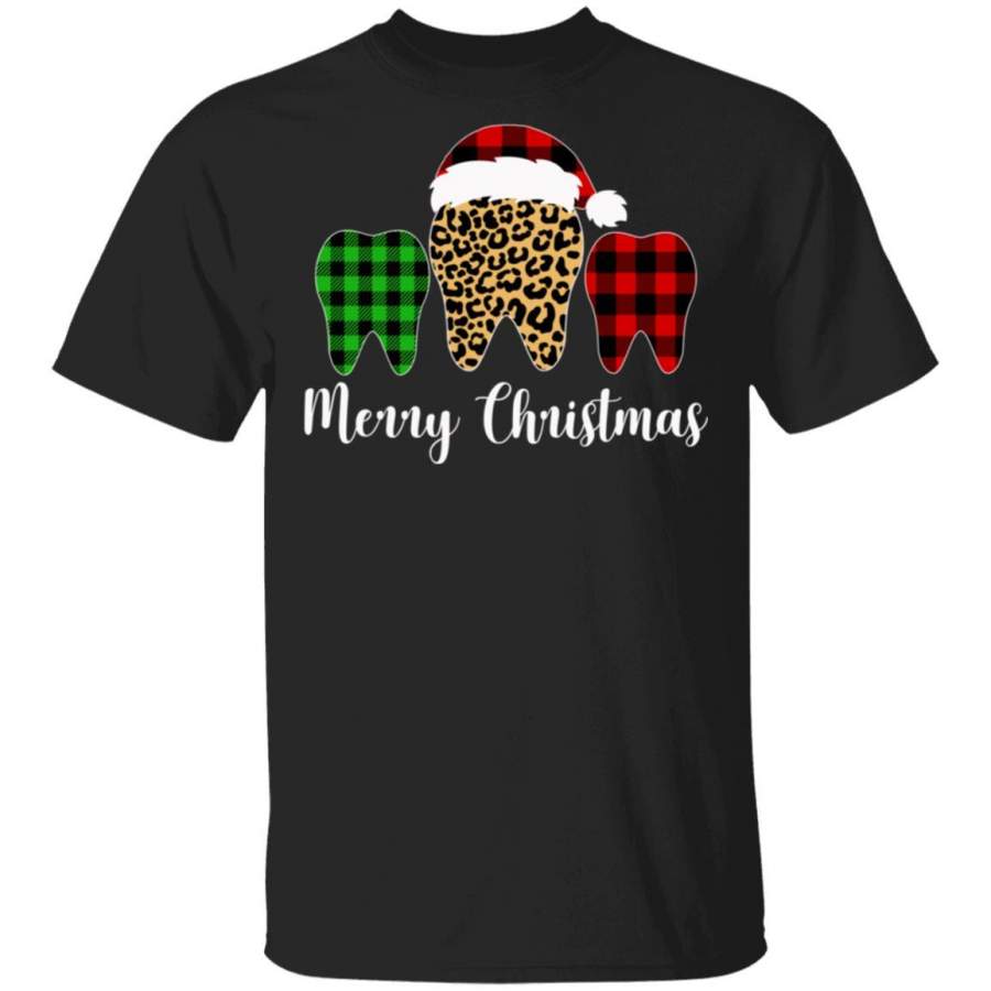 Tooth Leopard Print Shirt Dentist Dental Assistant Christmas shirt