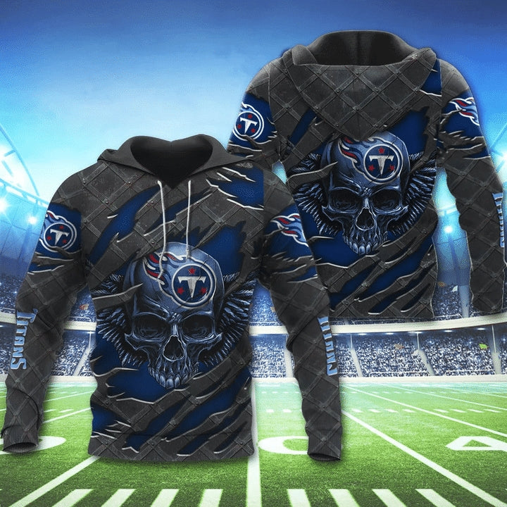 3D Skull Tennessee Titans Hoodies Cheap