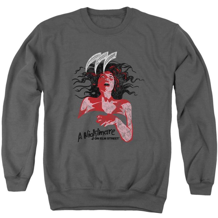 A Nightmare on Elm Street Illustrated European Poster Men’s Crewneck Sweatshirt