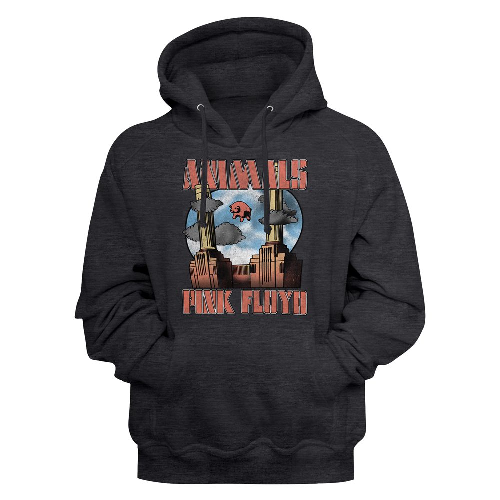 Pink Floyd – Animals | Charcoal Heather L/S Pullover Adult Hoodie