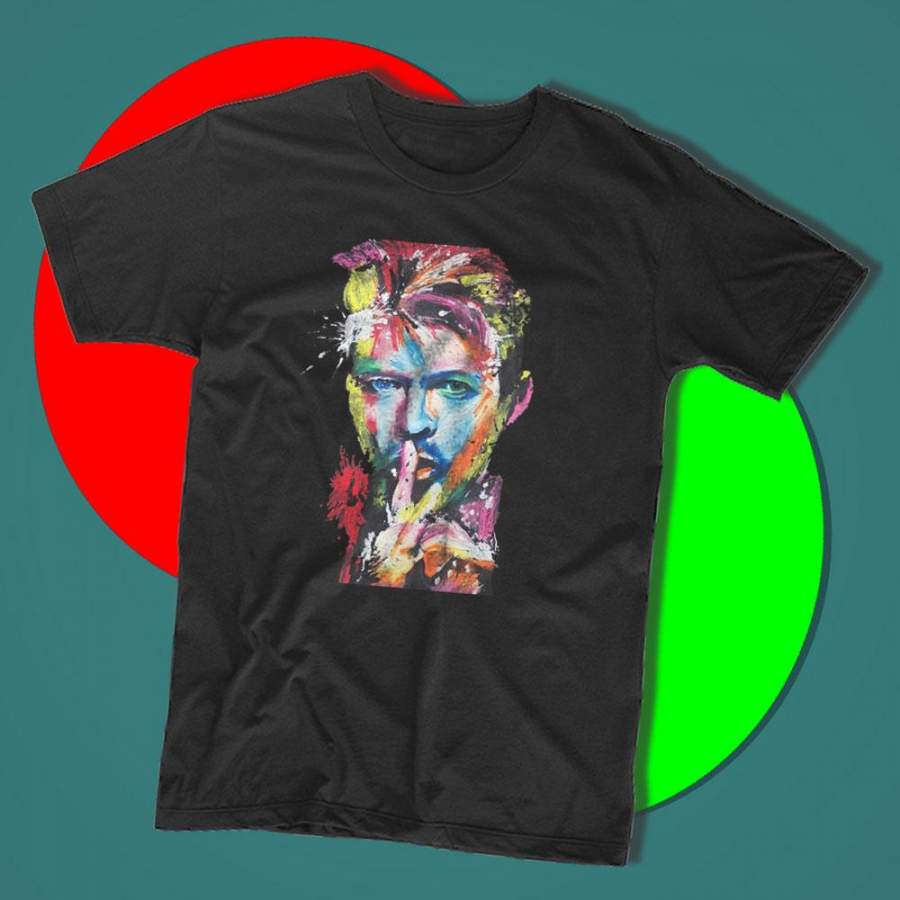 David Bowie Shhh Colourful Men’S T Shirt