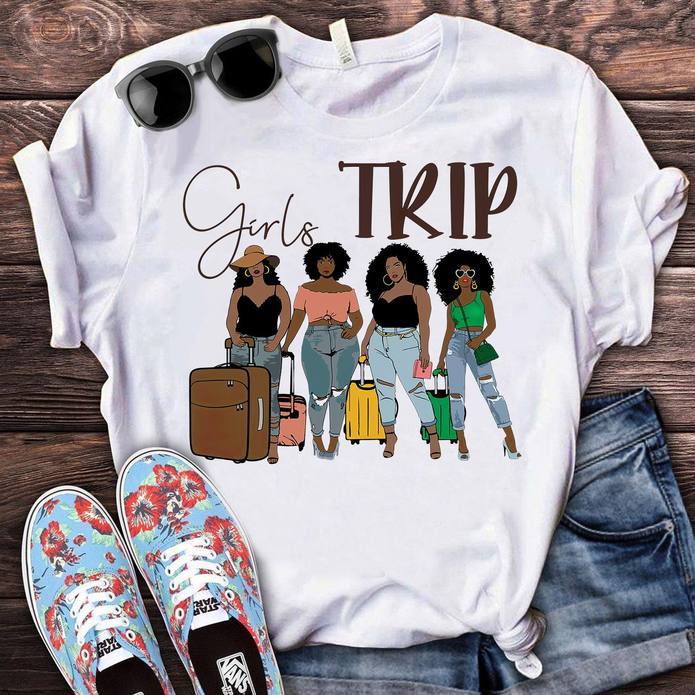 Black Girls Trip Traveling T-Shirt