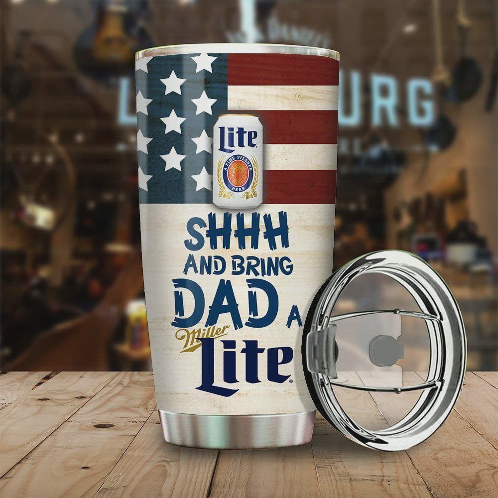 Dad Miller Lite Beer Tumbler Cup