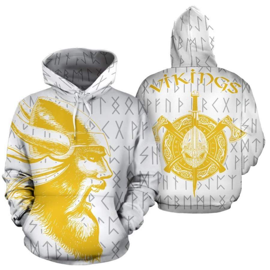 Vikings Warrior™ Hoodie White Ver TH7 AH0012