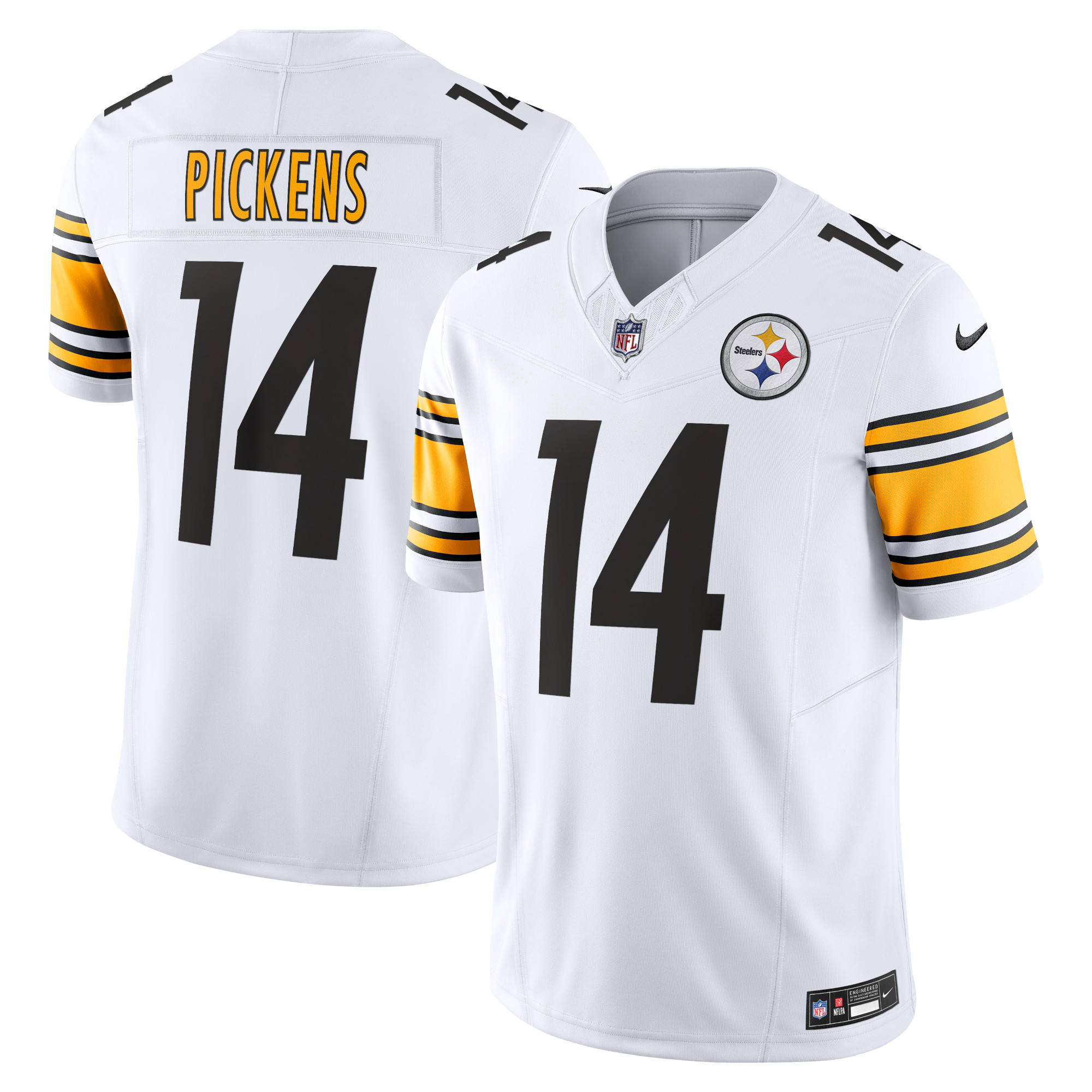 Men’s Pittsburgh Steelers George Pickens White Vapor F.U.S.E. Limited Jersey