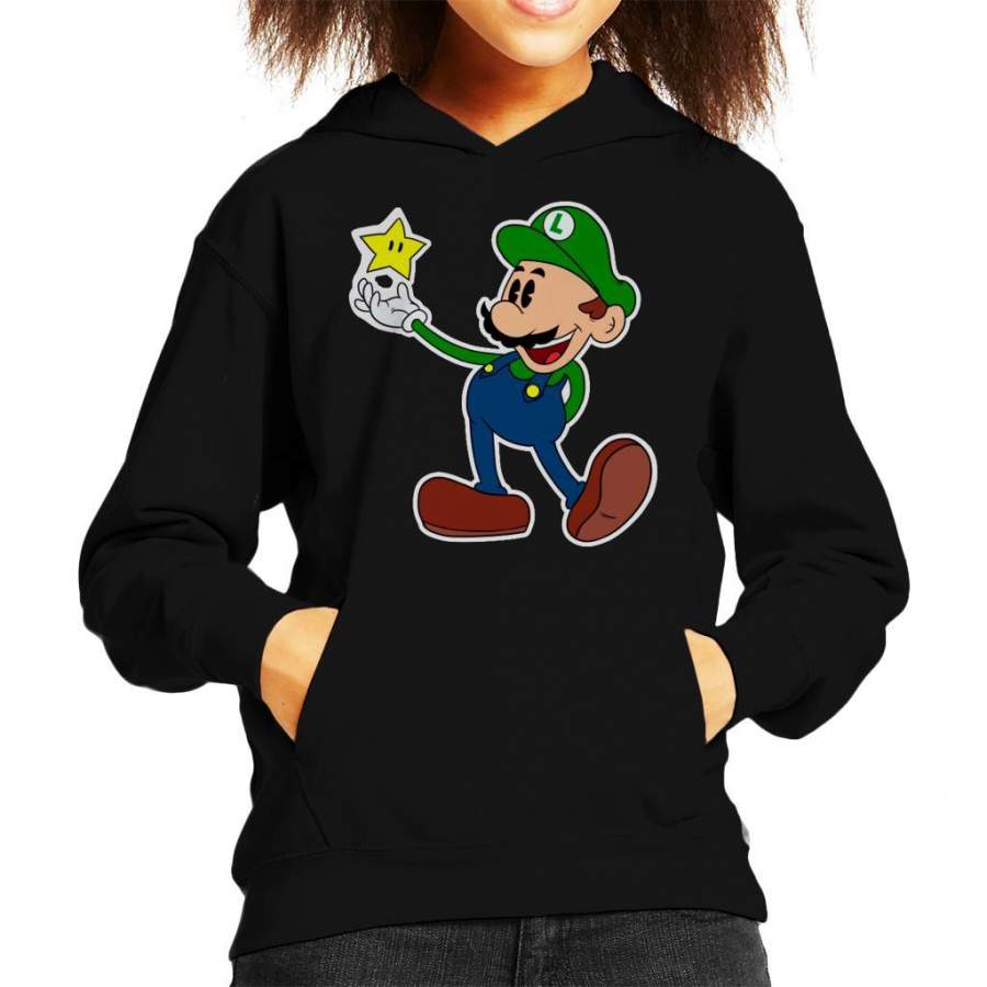 Super Mario Luigi My Star Kid’s Hooded Sweatshirt