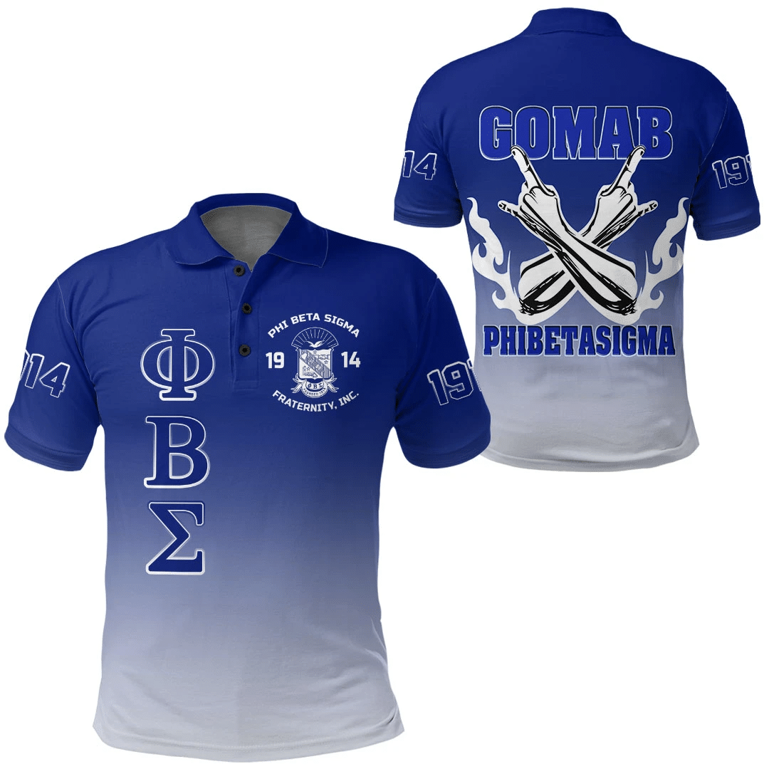 Africa Zone Polo Shirt – Phi Beta Sigma Gradient Polo Shirts A31