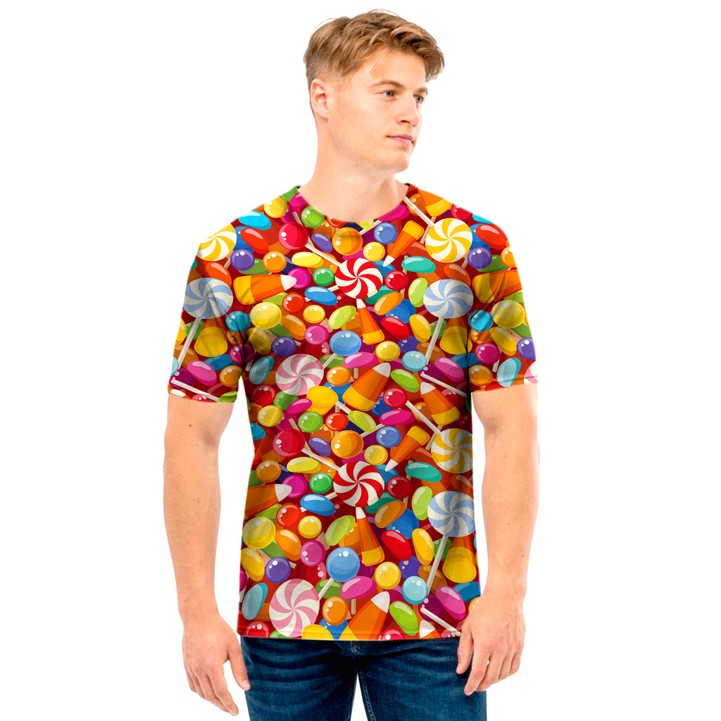 Colorful Candy Pattern Print Men’S T-Shirt