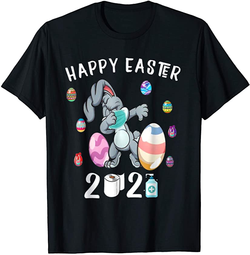 Easter Bunny Dabbing with Easter eggs, Happy Easter 2021 T-Shirt