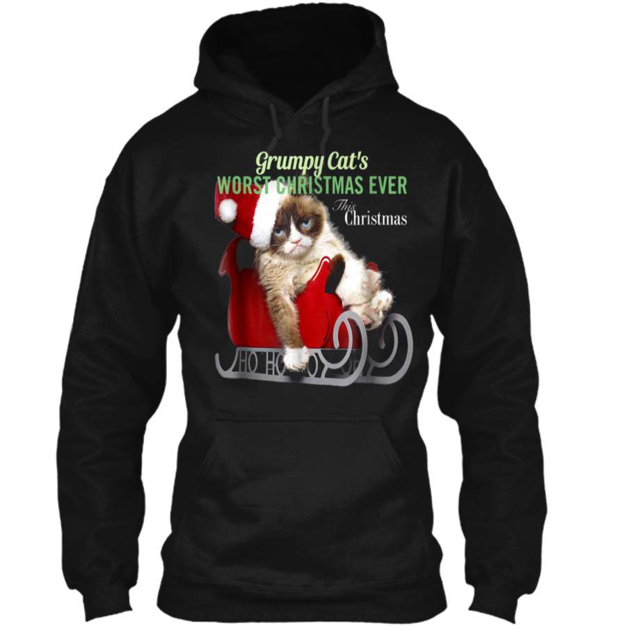 Grumpy Cat’S Worst Christmas Ever Pullover Hoodie Christmas Gift Ideas