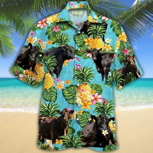 Black Angus Cattle Lovers Pineapple Aloha Hawaii Cow Hawaii Shirt For Men Women Ha62427