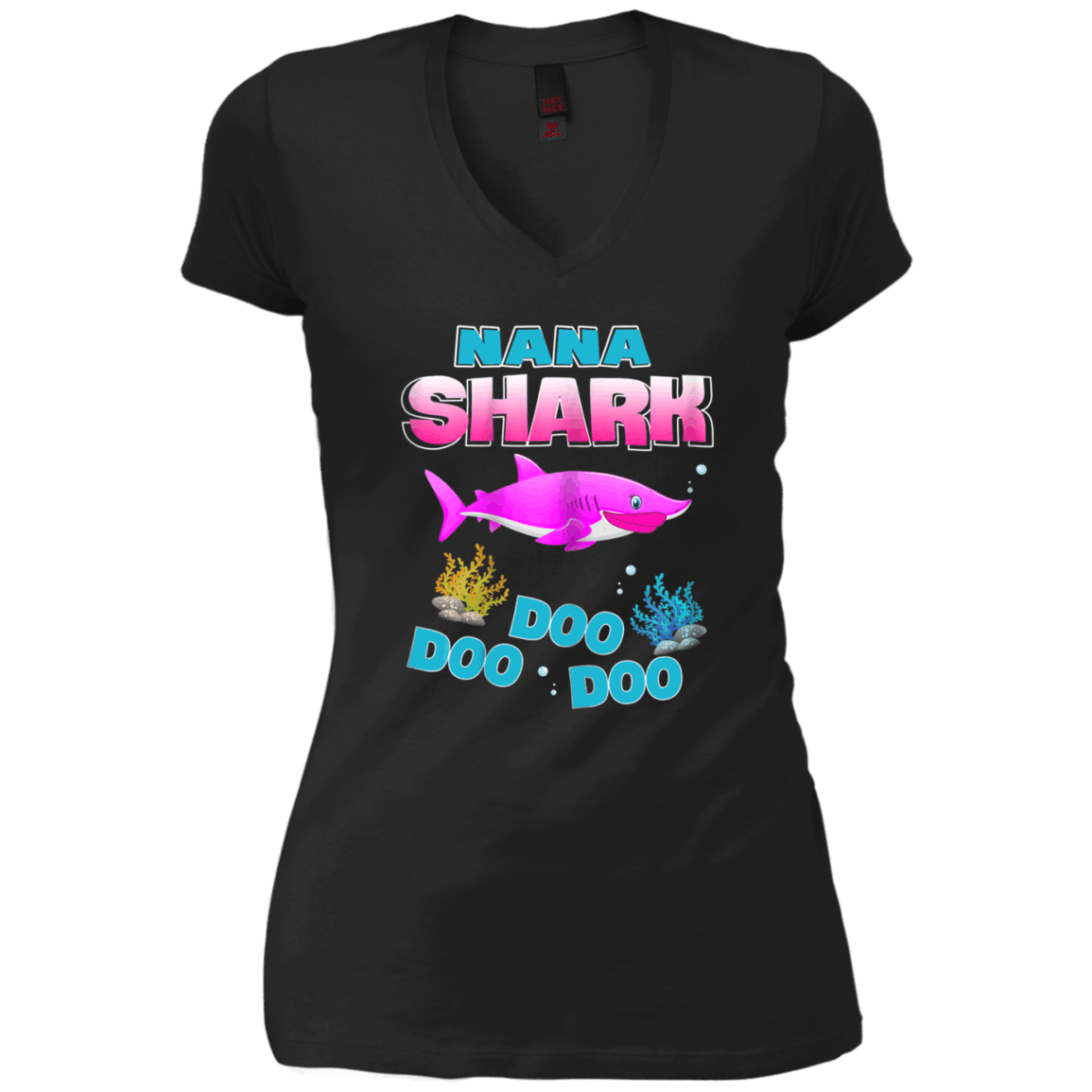 Shop nana Shark Doo Doo Doo – Mothers Day Ladies V-Neck