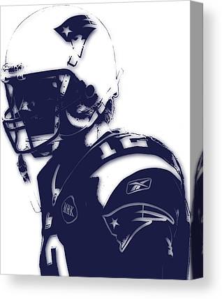 New England Patriots Tom Brady 4 Joe Hamilton Canvas Print