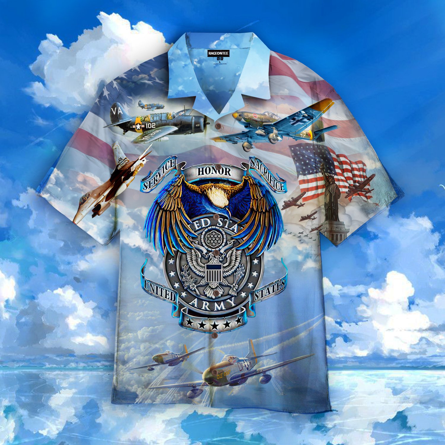 United States Army Air Force Veteran Hawaiian Shirt | For Men & Women | Adult | Hw4751