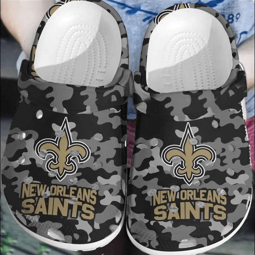 NFL New Orleans Saints Football Crocss Clogs Shoes Comfortable Crocband For Men Women