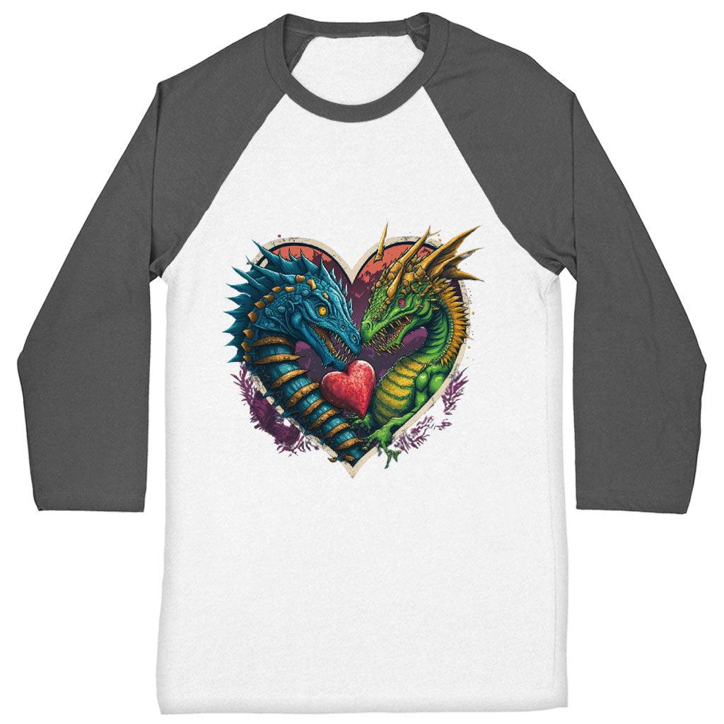 Animal Themed Baseball T-Shirt – Dinosaur Graphic T-Shirt – Colorful Baseball Tee