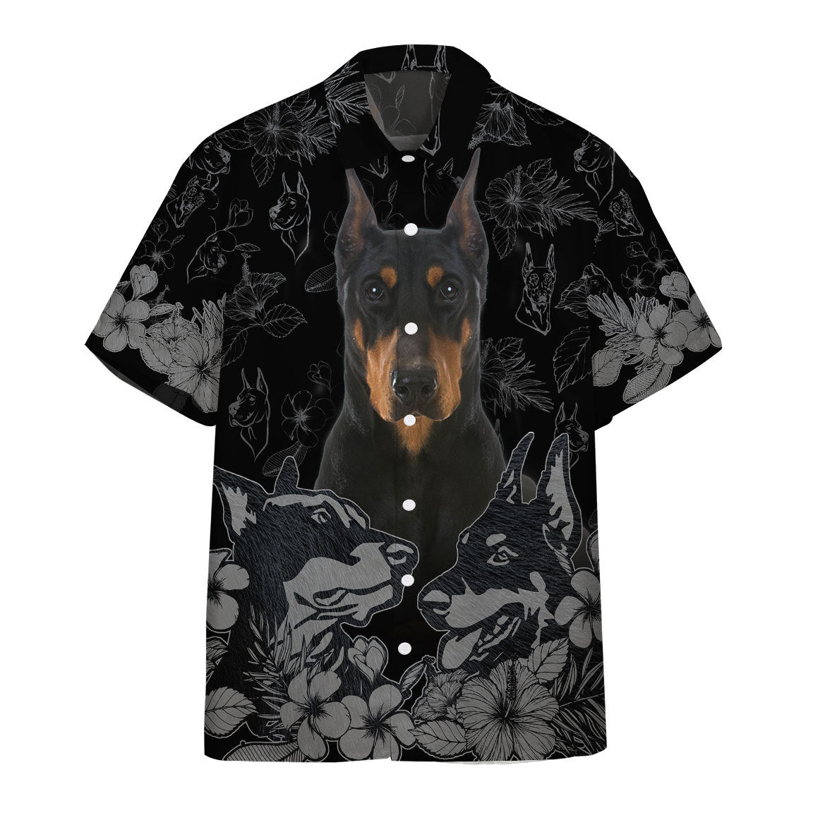 Gearhumans Doberman Pinscher Hawaiian Shirt Ha47075