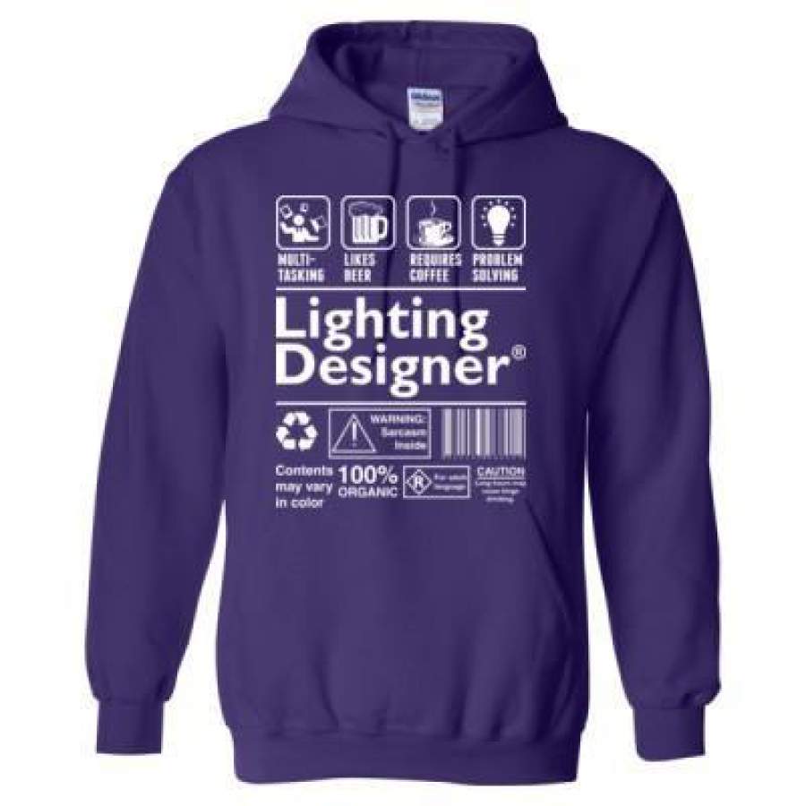 AGR Multitasking Likes Beer Requires Coffee Problem Solving Lighting Designer – Heavy Blend™ Hooded Sweatshirt