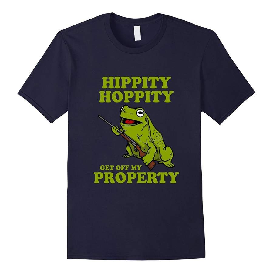 Hippity Hoppity Get Off My Property T-Shirt – Frog Meme Men’S Short Sleeve T-Shirt