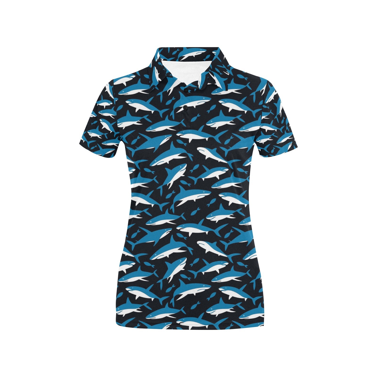 Shark Print Design Lks303 Women’S Polo Shirt