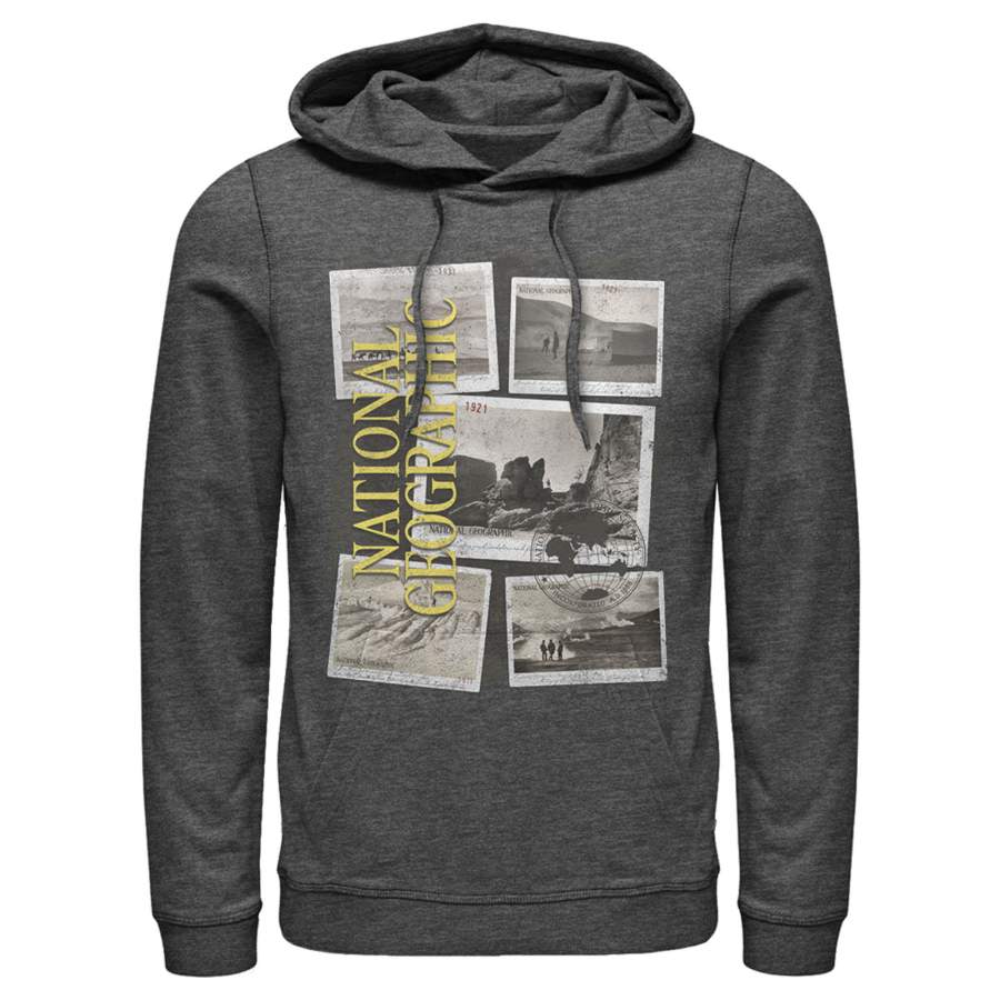 National Geographic Men’s Postcard Jumble  Lightweight Hoodie