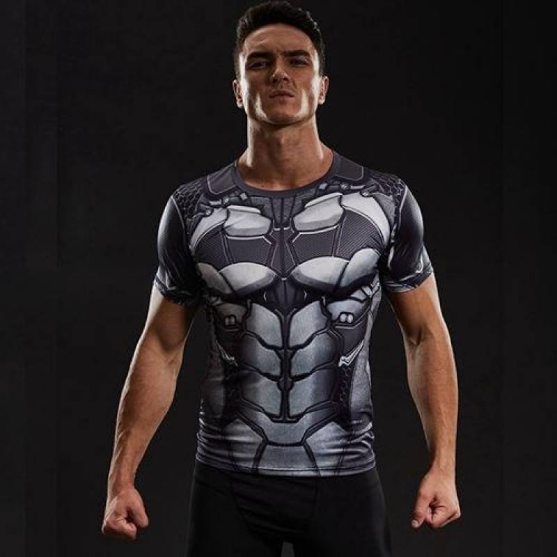 Batman 3D Printed T shirts Men Compression Shirt 2017 New Batman Comics Cosplay Short Sleeve Tops For Male Fitness Clothing