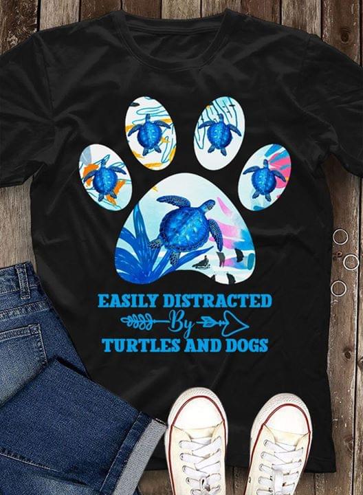 Easily Distracted By Turtles And Dogs Standard Men T-shirt