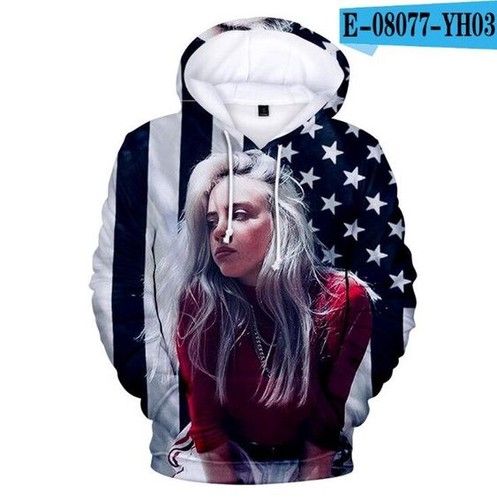 Singer Billie Eilish Pullover And Zippered Hoodies Custom 3d Graphic Printed 3d Hoodie  Hoodie For Men For Women 3D  Personalized Trending Gift