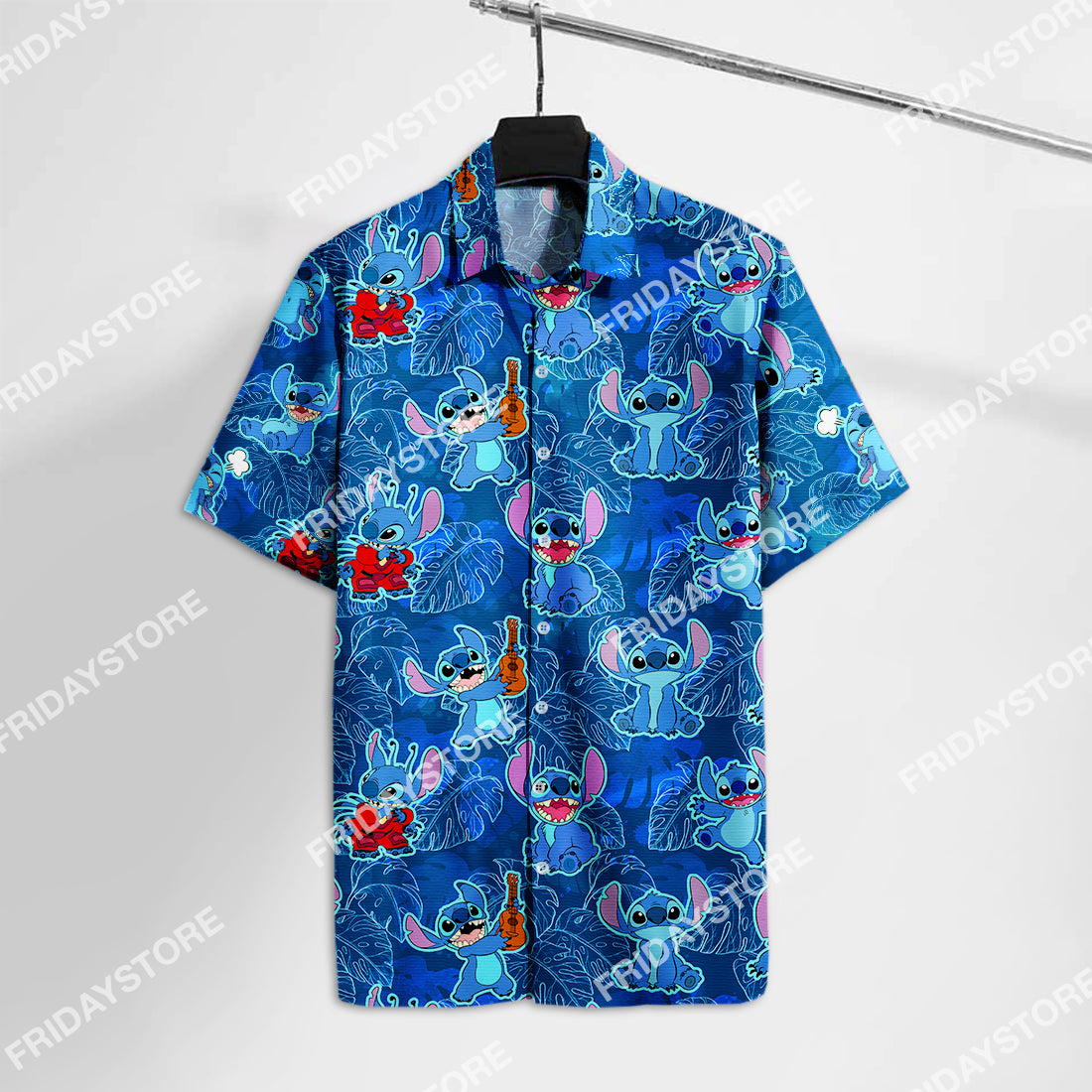 Las Hawaii Shirt Blue Tropical Tshirt Aloha Ha44684