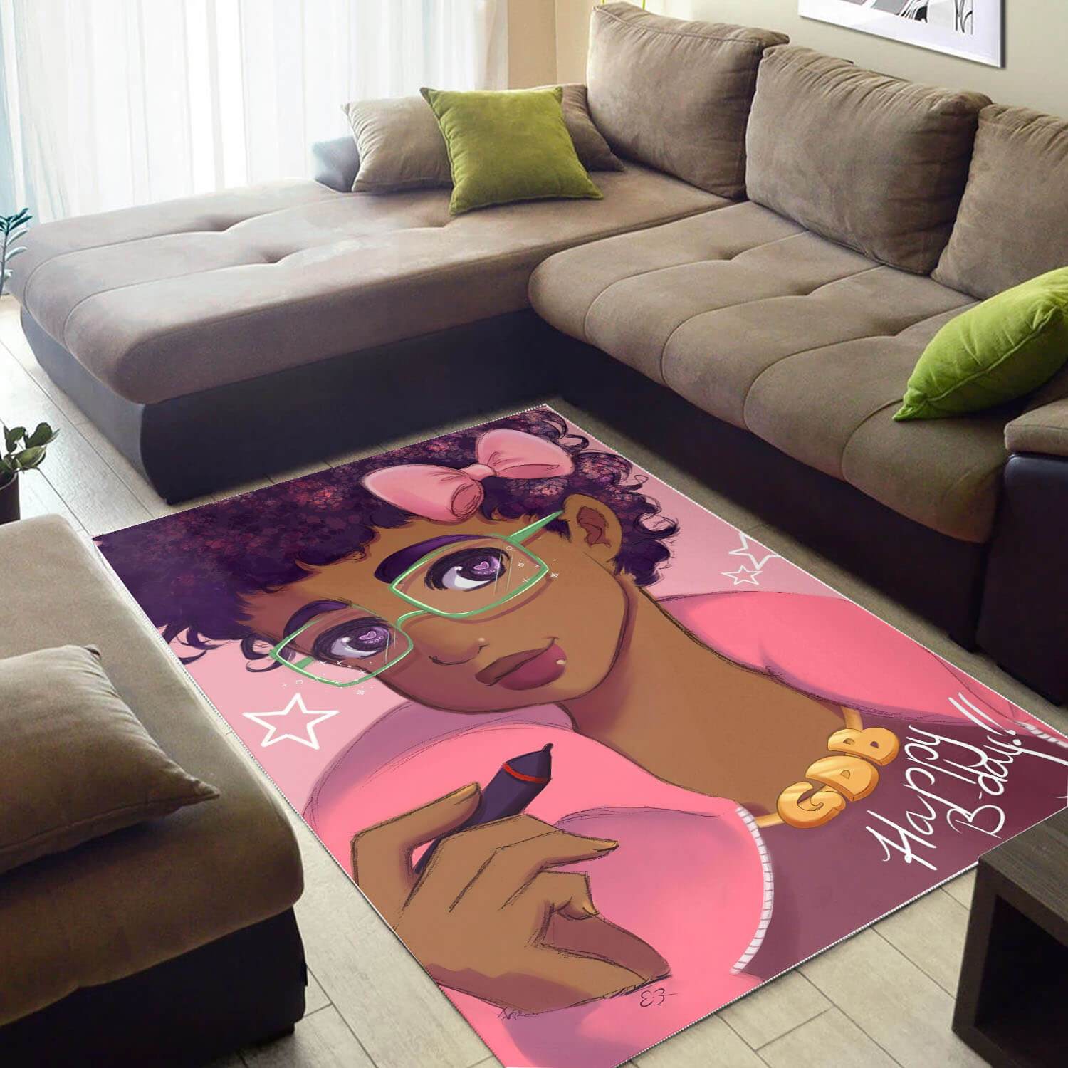 African American Area Rugs Pretty Afro American Girl Carpet African Design African Themed Living Room WBG24334