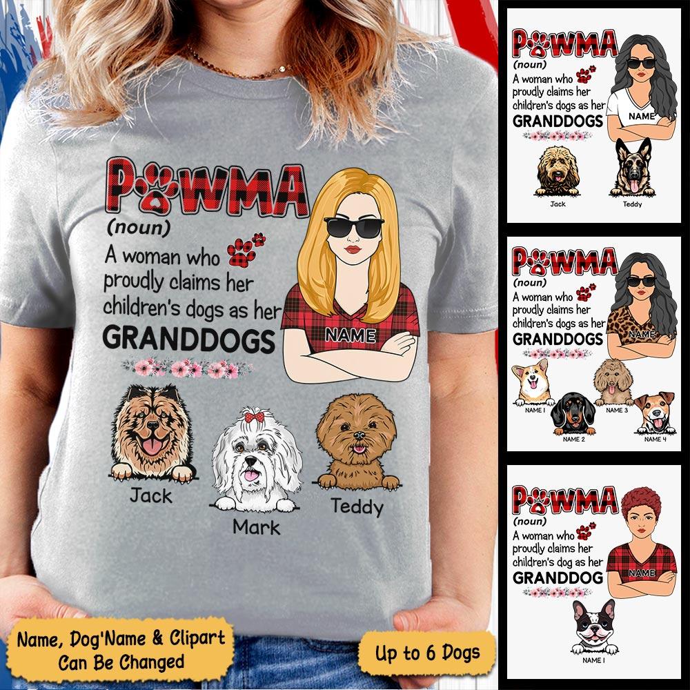 Pawma A Woman Who Proudly Claims Her Childrens Dogs As Her Granddogs Shirt Funny Grandma Dog Shirt Gift For Dog Lover