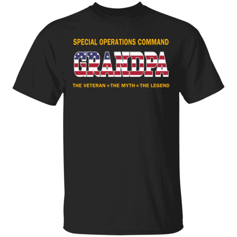 Special Operations Command Grandpa The Veteran The Myth The Legend Father’s Day Tshirt