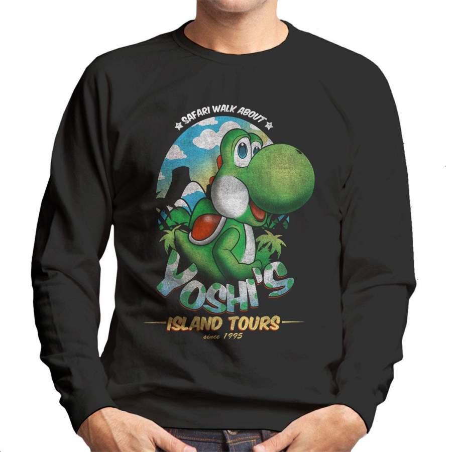 Super Mario Yoshis Island Tours Men’s Sweatshirt