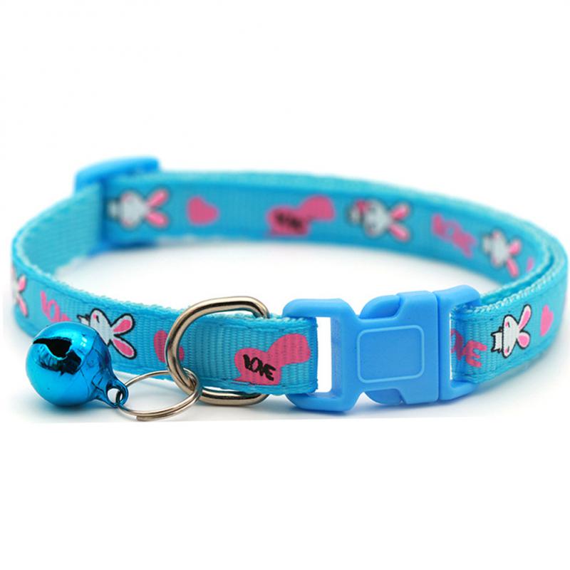 Adjustable Pet Collar Safety Buckle Cat Collar Easter Rabbit Printing Patch Necklace For Puppy Kitty Festive Party Pet Supplies alx