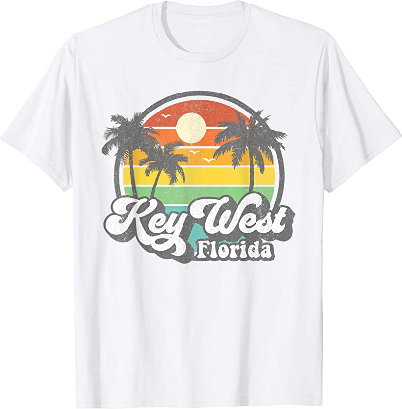 Vintage Key West Florida Keys Retro 70’s Beach Vacation Gift T-Shirt