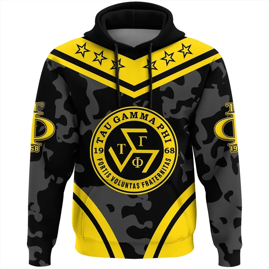 Tau Gamma Phi Camouflage African Hoodie All Over Print